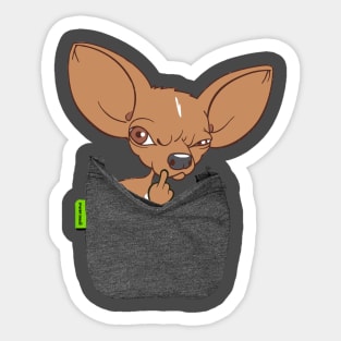 Chihuahua FU Pocket Sticker